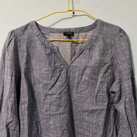 Talbots Petite Tunic Long Sleeved Shirt size l - Picture 2 of 6
